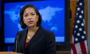 US ambassador to the United Nations Susan Rice speaks about the independence of South Sudan during a briefing at the US State Department in Washington, DC, July 7, 2011.