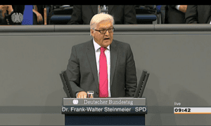 SPD parliamentary leader Frank-Walter Steinmeier.
