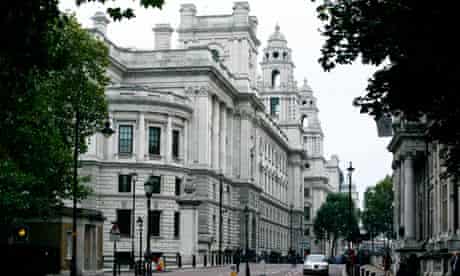 Treasury building in London