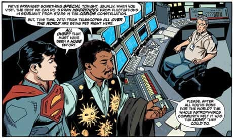 Superman and Neil deGrasse Tyson comic book panel