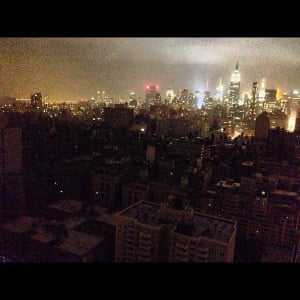 Manhattan skyline, partial blackout