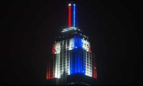 CNN lights up the Empire State Building with election results graphics