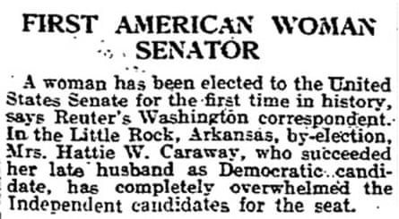 Rebecca Latimer Felton - America's first female senator | US Congress | The Guardian