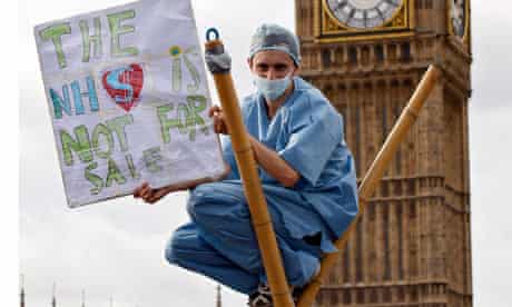 NHS cuts protest