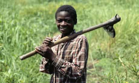 A young farmer in Africa