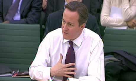 David Cameron addresses the Commons liaison committee