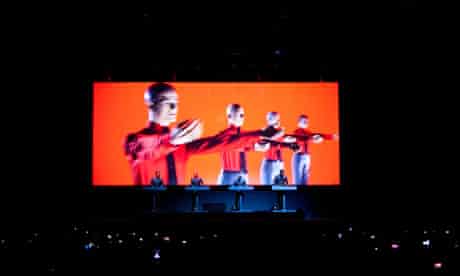 Kraftwerk perform on stage in Sweden in August