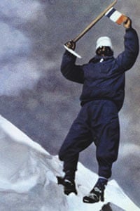 Maurice Herzog at the summit of Annapurna