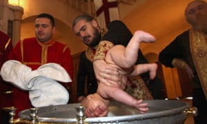 Resultado de imagem para orthodox baptism west bank the guardian