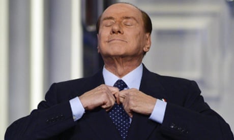 "Focus on one more term, just one more?!" Italy's former Prime Minister and leader of Italian People of Freedom party, Silvio Berlusconi, adjusts his tie during the recording of the Italian Rai 1 television program 'Porta a porta' in Rome, Italy. Berlusconi announced plans to run again for a Prime Minister, elections due in 2013 and setting off alarm bells on financial markets and EU in Brussels.