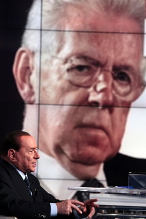 Former Italian Premier and People of Freedom party leader Silvio Berlusconi attends the recording of RAI (Italian State Television) TV talk show "Porta a Porta"(Door to Door) hosted by journalist Bruno Vespa, in Rome, Tuesday, Dec. 18, 2012