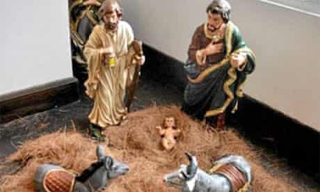 The controversial 'homosexual nativity scene' that appeared on Facebook with two Josephs