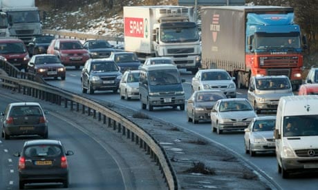 Motorists Hit The Roads For Christmas Getaway