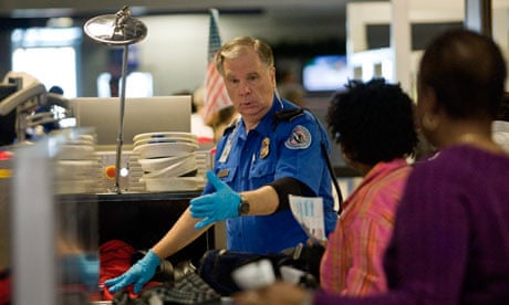 TSA screening passengers in Dallas, Texas