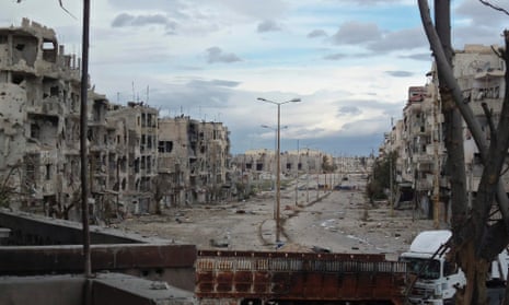 View of damaged buildings are seen in al-Khalidiya neighbourhood of Homs on Thursday. Picture taken December 20, 2012.