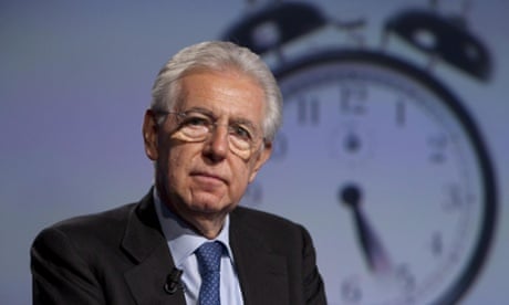 Italian outgoing Prime Minister, Mario Monti, 