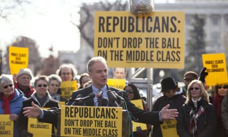 Democratic representative Chris Van Hollen during a press conference on the fiscal cliff