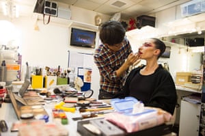 Royal Ballet: Mara Galeazzi has her Firebird makeup applied