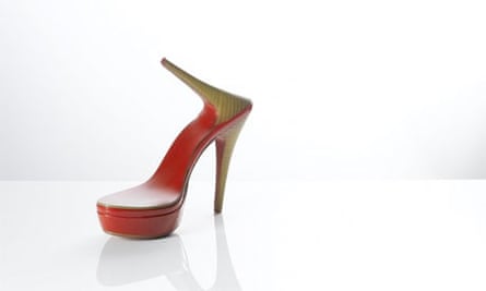 a stiletto with a heel top and bottom