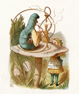 Illustrations: The Blue Caterpillar, from Lewis Carroll's Alice in Wonderland