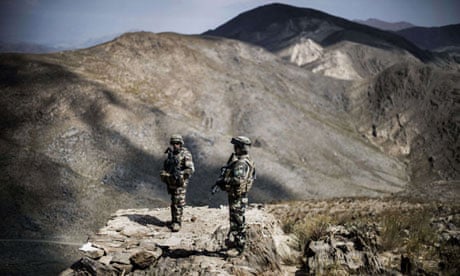 French soldiers in Wardak province, Afghanistan, where the health clinic was attacked by Nato troops