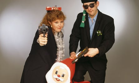 'It's for the underdog' … Kirsty MacColl and Shane MacGowan promote Fairytale of New York.