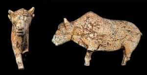 Ice age artifacts: A bison sculpted from mammoth ivory