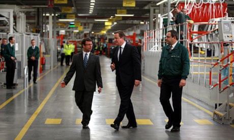 David Cameron visits Jaguar Land Rover plant