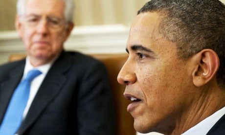 Barack Obama and Mario Monti