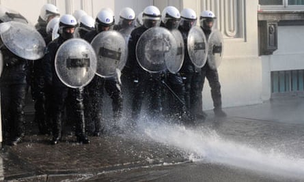 Belgian riot police