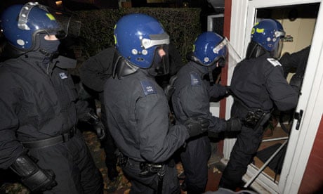 Police raids have led to more than 500 arrests and the seizure of weapons and drugs