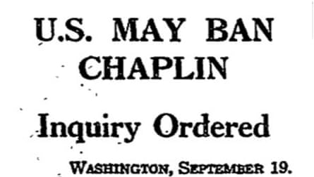US ban Chaplin