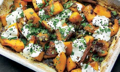 Yotam Ottolenghi's recipes for roasted butternut squash with cardamom ...