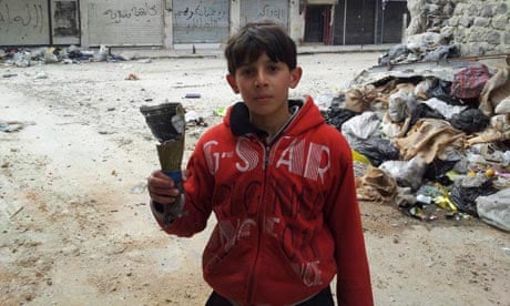 A boy in Homs