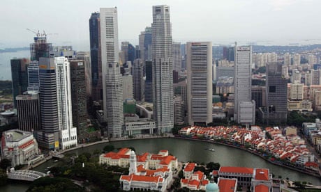 A view of the Singapore central business district