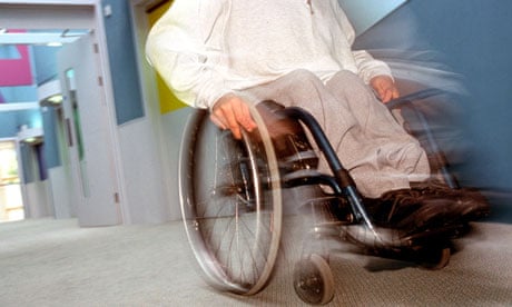 Disabled male in wheelchair