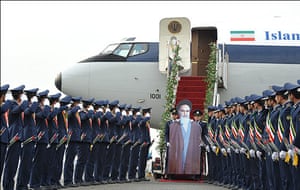 The Cardboard Ayatollah puts foot on Iranian soil for the first time