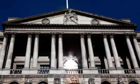 The Bank of England building on Threadneedle Street in the City of London. 