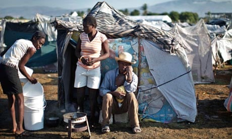 A makeshift camp in Port-au-Prince, Haiti