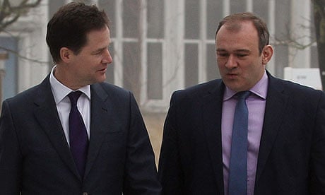 Nick Clegg and Ed Davey in Watford