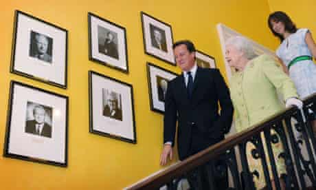 The Camerons host the Queen at Downing Street