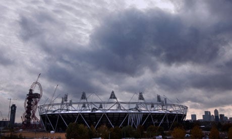 olympic stadium on cloudy day 
