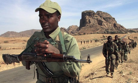 Ethiopian troops in central Eritrea