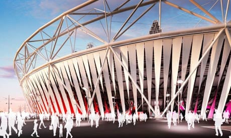 Dow Chemical-sponsored wrap around the London Olympic stadium