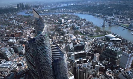 An artist's impression of the Pinnacle, a skyscraper under construction in London.