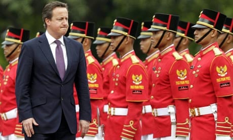 David Cameron visits the state palace in Jakarta, Indonesia