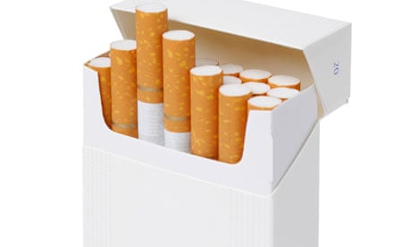 A plain cigarette packet