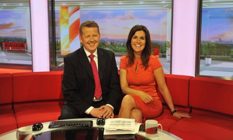 Bill Turnbull and Susanna Reid onm the BBC Breakfast set in Salford