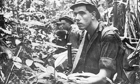 British troops on patrol in Malayan jungle