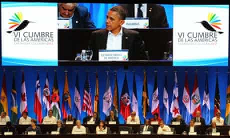 Barack Obama at the Summit of the Americas in Cartagena, Colombia
